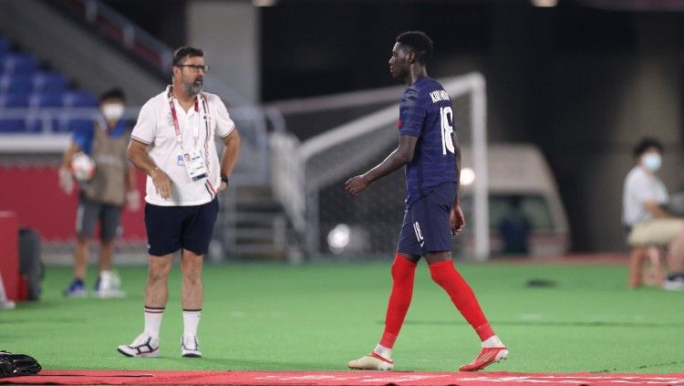 Randal Kolo Muani, striker Prancis di Olimpiade 2020 incaran AC Milan. Copyright: © REUTERS/Hannah Mckay