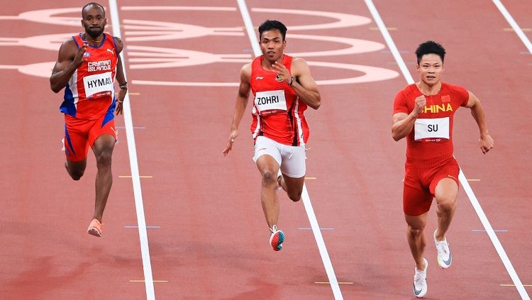 Sprinter Indonesia, Lalu Muhammad Zohri. Copyright: © NOC Indonesia