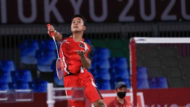 Anthony Ginting tumbang dari Viktor Axelsen di All England 2022 Copyright: © NOC Indonesia