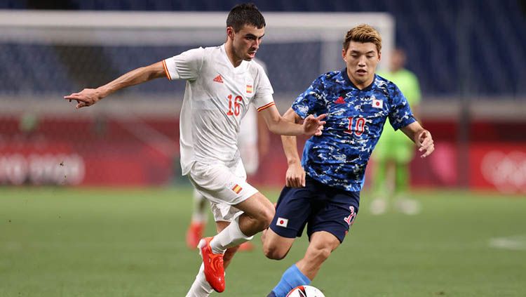 Situasi laga Jepang vs Spanyol di semifinal Olimpiade Tokyo 2020. Copyright: © Francois Nel/Getty Images