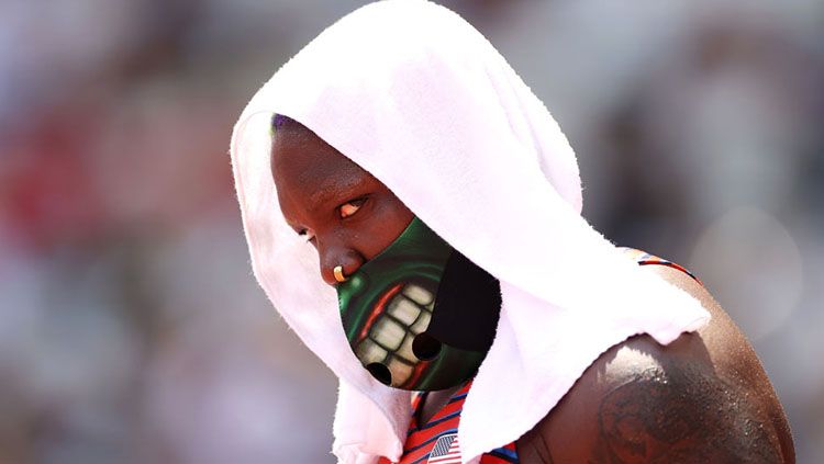 Atlet tolak peluru andalan Amerika Serikat di Olimpiade Tokyo 2020, Raven Saunders. Copyright: &copy; Cameron Spencer/Getty Images