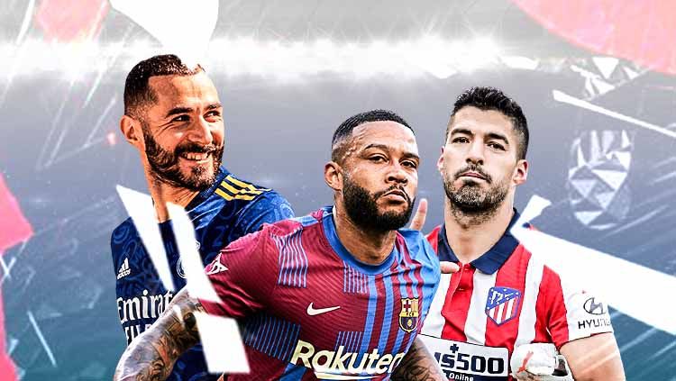 Persaingan LaLiga Spanyol 2021/22 akan terasa berbeda selepas kepergian Lionel Messi, mampukah Atletico Madrid mempertahankan gelar? Copyright: © Grafis:Frmn/Soicaumienbac.cc