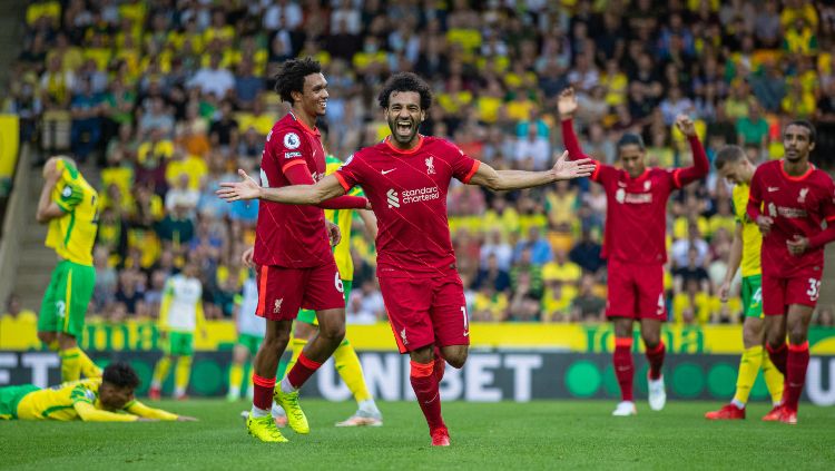 Mohamed Salah menyatakan jika dirinya sangat ingin bermain hingga ujung karier bersama klub Liga Inggris, Liverpool. Copyright: © twitter.com/LFC/