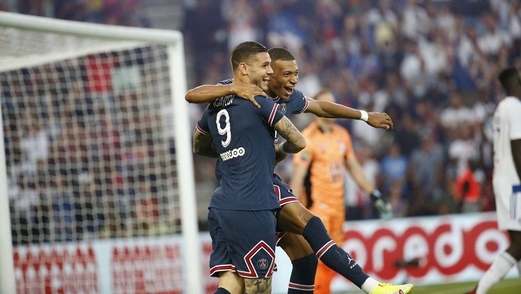 Mauro Icardi dan Kylian Mbappe Copyright: © Twitter @PSG_English