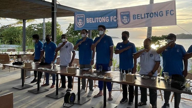 Klub peserta Liga 3, Belitong FC, melakukan gebrakan dengan mendatangkan sejumlah nama beken di jagat sepak bola Tanah Air. Copyright: © Belitong FC