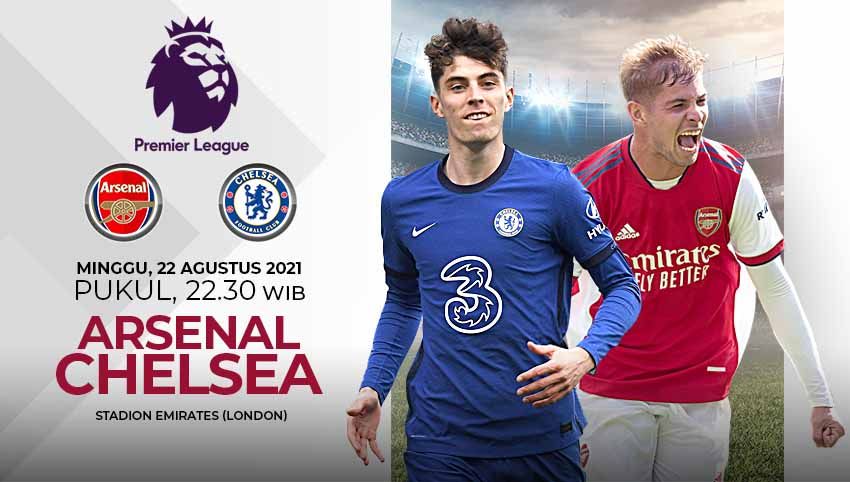 Arsenal akan menjamu Chelsea pada pekan kedua Liga Inggris 2021/22, Minggu (22/08/21) di mana laga ini bisa disebut beban berat bagi skuat Mikel Arteta. Copyright: © Grafis:Yanto/Indosport.com