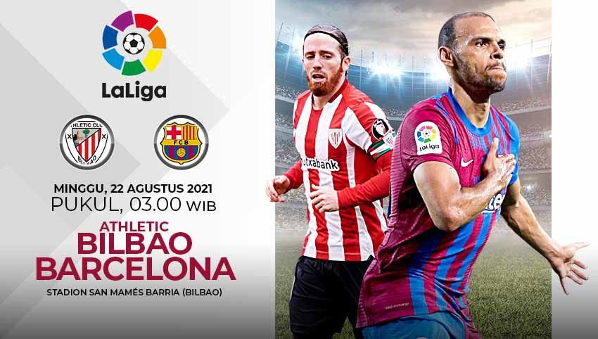 Link Live Streaming Pertandingan Pekan Kedua LaLiga Spanyol antara Athletic Bilbao vs Barcelona. Copyright: © Grafis:Yanto/Indosport.com