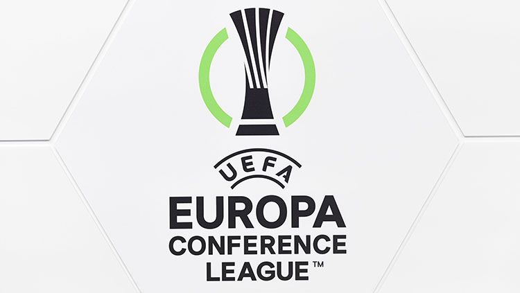 Logo Liga Konferensi Europa. Copyright: © Richard Juilliart/Getty Images