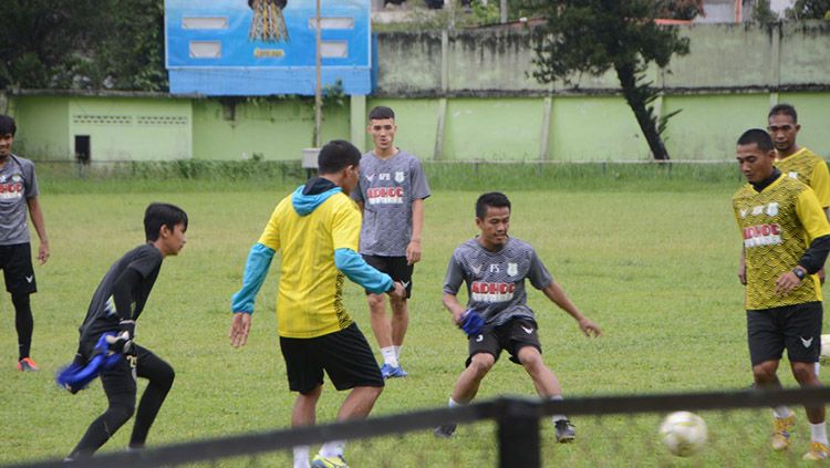 Suasana latihan PSMS Medan. Copyright: © Aldi Aulia Anwar/INDOSPORT