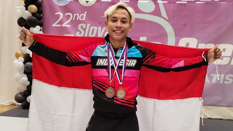 Atlet cabang olahraga gymnastic meraih prestasi membanggakan di ajang Kejuaraan Dunia 22nd Slovak Aerobic Open 2021 di Bratislava, Slovakia. Copyright: © Slovakia Aerobic Open