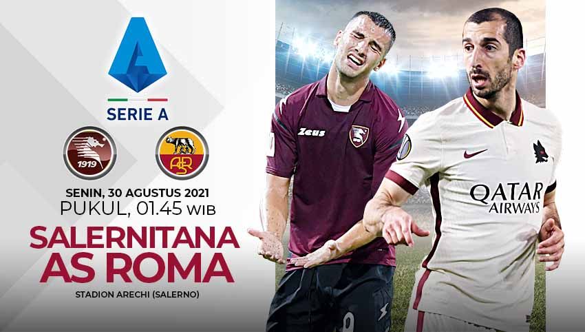Pertandingan antara Salernitana vs AS Roma (Serie A Italia). Copyright: © Grafis:Yanto/Indosport.com