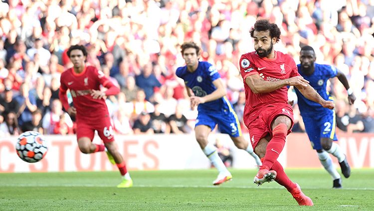 Berikut daftar top skor Liga Inggris 2021-2022, di mana duo Liverpool Mohamed Salah dan Diogo Jota masih menguasai dua urutan teratas, pada Senin (24/01/22). Copyright: © Michael Regan/Getty Images