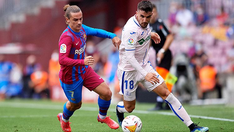 Antoine Griezmann (kiri) saat masih berbaju Barcelona Copyright: © Alex Caparros/Getty Images