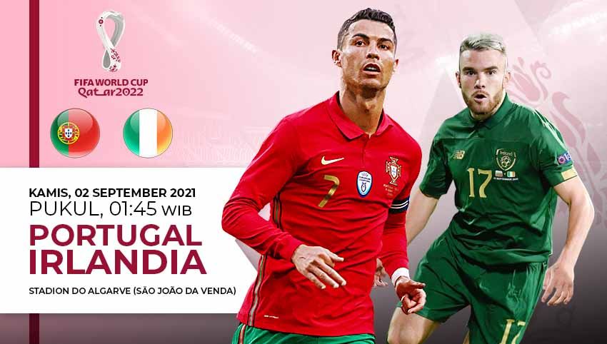 Pertandingan antara Portugal vs Irlandia (Kualifikasi PD Eropa 2022). Copyright: © Grafis:Yanto/Indosport.com
