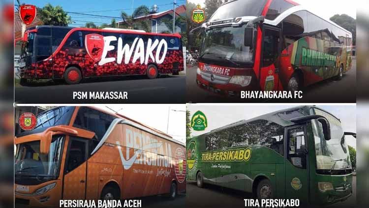 Tampilan baru bus tim Liga 1 Copyright: © pengamatsepakbola