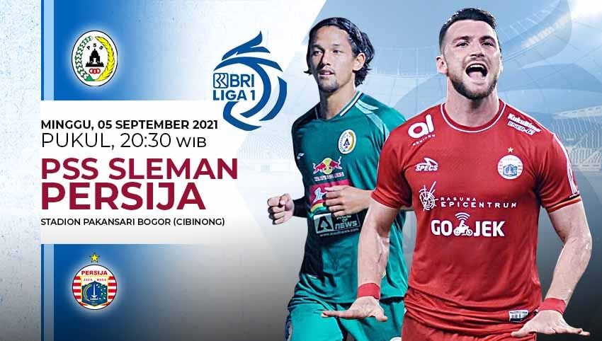 PSS Sleman akan menghadapi Persija Jakarta pada Liga 1 2021/22 di Stadion Pakansari, Cibinong, Minggu (05/09/21). Copyright: © Grafis:Yanto/Indosport.com