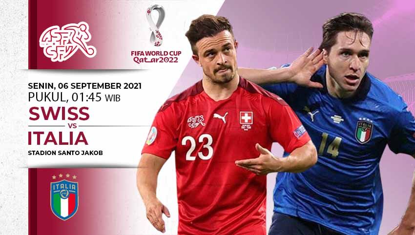 Berikut prediksi pertandingan penyisihan Grup C kualifikasi Piala Dunia 2022 antara Swiss vs Italia yang dimainkan di Stadion St. Jakob-Park, Minggu (05/09/21) Copyright: © INDOSPORT