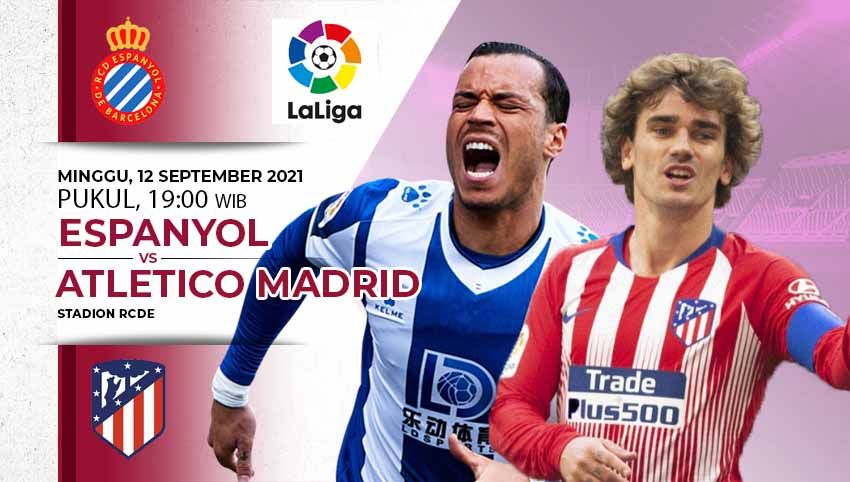 Berikut ini prediksi pertandingan lanjutan LaLiga Spanyol pekan ke-4 antara Espanyol vs Atletico Madrid yang akan digelar hari Minggu (12/09/21) pukul 19.00 WIB Copyright: © INDOSPORT