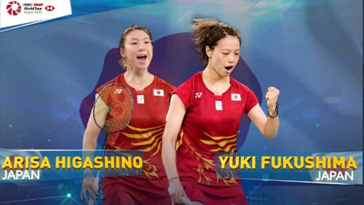 pasangan ganda putri Jepang, Arisha Higashino dan Yuku Fukushima Copyright: © Badminton Tour