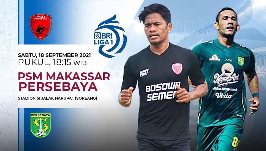 Pertandingan antara PSM Makassar vs Persebaya (Liga 1 BRI). Copyright: © Grafis: Yuhariyanto/Indosport.com