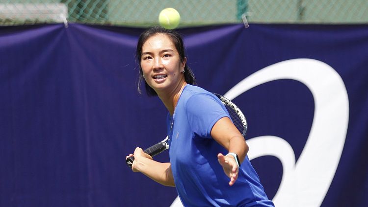 Aldila/Miyu berpartisipasi di WTA Elite Trophy 2023. Foto: Herry Ibrahim/INDOSPORT. Copyright: © Herry Ibrahim/INDOSPORT