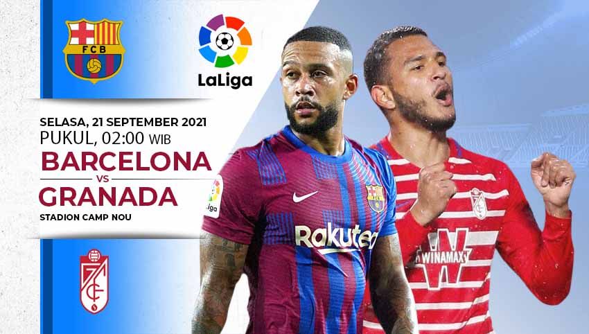 Berikut prediksi pertandingan lanjutan pekan kelima kompetisi LaLiga Spanyol musim 2021-2022 antara Barcelona vs Granada. Copyright: © INDOSPORT