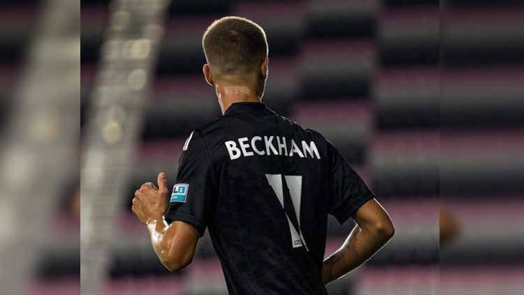 Romeo Beckham ketika menjalani debut bersama Fort Lauderdale CF di USL League One (kasta ketiga Liga Amerika Serikat). Copyright: © romeobeckham