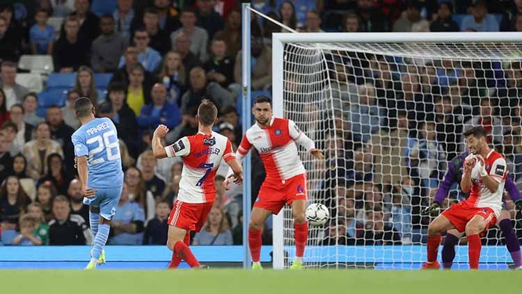 Situasi laga Manchester City vs Wycombe Wanderers Copyright: © REUTERS