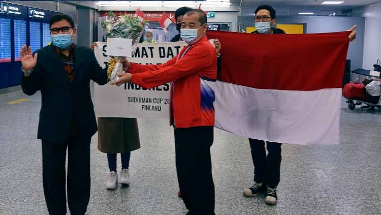 Penyambutan tim bulutangkis Indonesia oleh kbri Finlandia Copyright: © BADMINTON INDONESIA