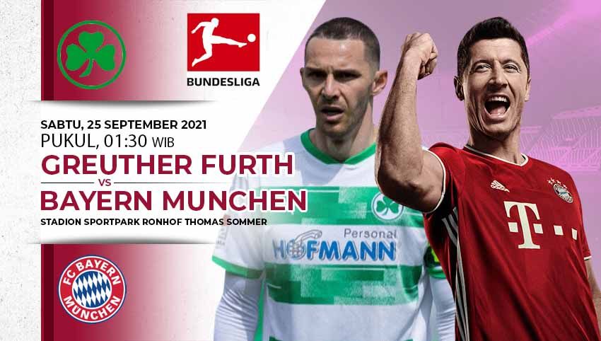 Berikut prediksi pertandingam Bundesliga Jerman yang mempertemukan Greuther Furth kontra Bayern Munchen pada Sabtu (25/09/21). Copyright: © INDOSPORT