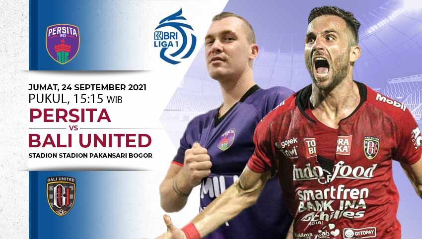 Berikut link live streaming pertandingan BRI Liga 1 2021-2022 pekan ke-4 antara Persita Tangerang vs Bali United. Copyright: © INDOSPORT