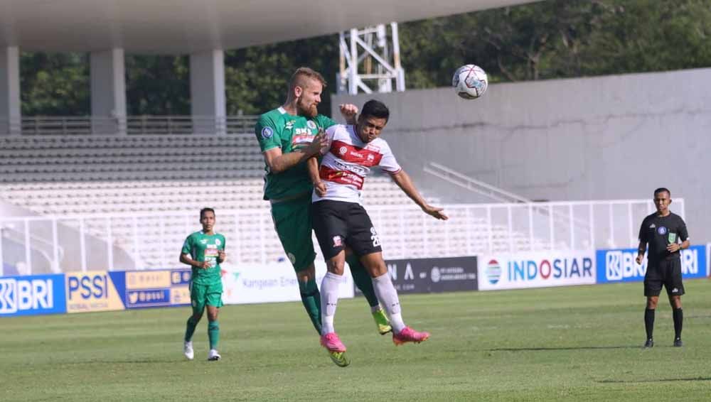 Madura United saat berhasil mengalahkan PSS Sleman pada pekan keempat Liga 1 2021/22 di Stadion Madya GBK Jakarta Sabtu (25/09/21). Copyright: © Media Officer