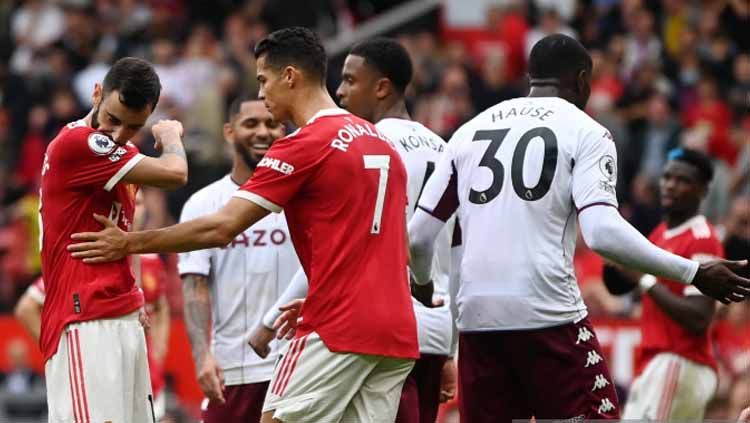 Sejumlah fakta menarik terbongkar usai Manchester United kalah memalukan dari Aston Villa di Liga Inggris. Copyright: © Gareth Copley/Getty Images