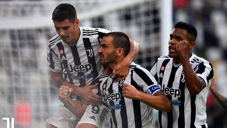 Selebrasi pemain Juventus usai mencetak gol di Liga Italia Copyright: © Juventus
