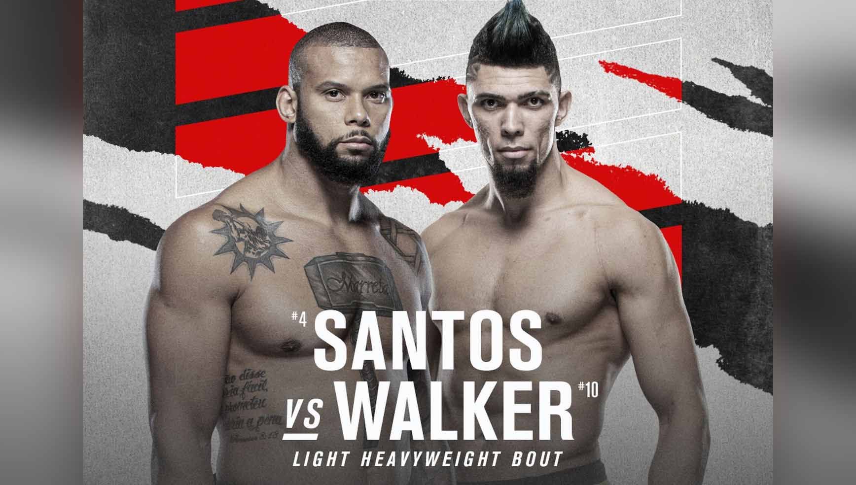 Thiago Santos vs Johnny Walker di UFC Vegas 38 Copyright: © mmamania