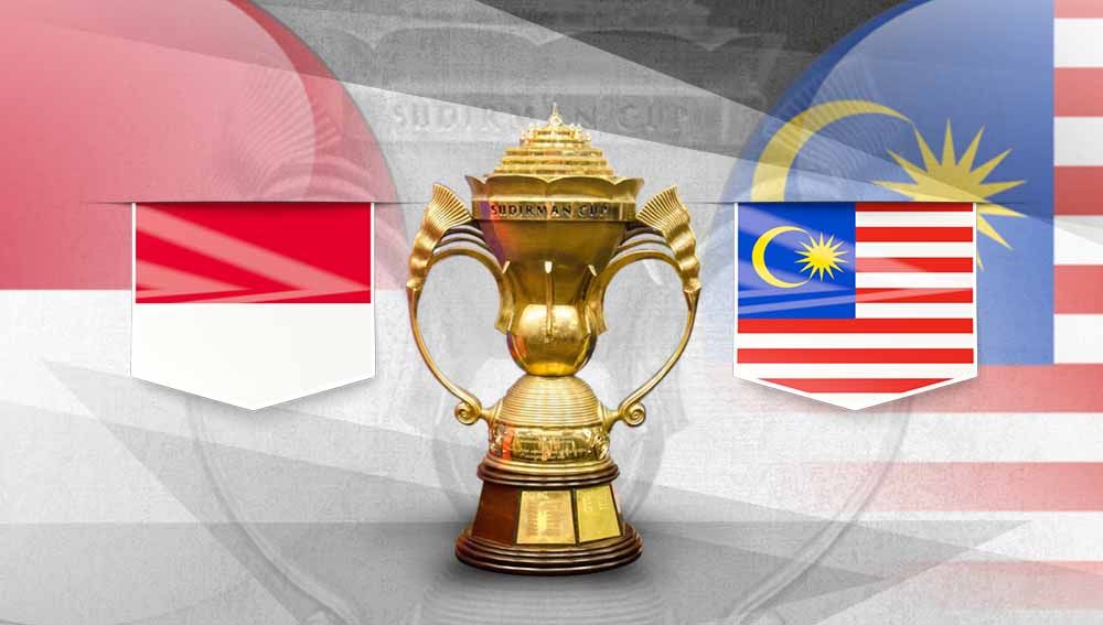Indonesia vs Malaysia di Piala Sudirman. Copyright: © Grafis:Yanto/Indosport.com