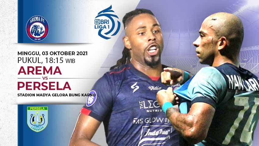Prediksi laga Liga 1 antara Arema FC vs Persela Lamongan di Stadion Madya, Minggu (03/10/21). Copyright: © INDOSPORT