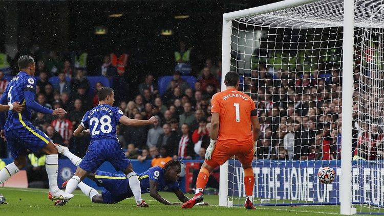Pertandingan Liga Inggris antara Chelsea vs Southampton, Sabtu (2/10/21). Copyright: © Premier League