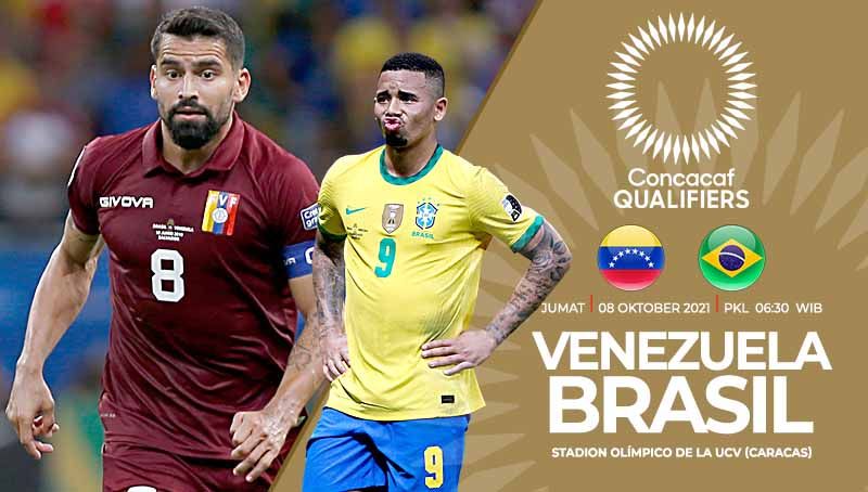 Pertandingan antara Veneszuela vs Brasil (Kualifikasi PD Amerika Selatan). Copyright: © Grafis:Yanto/Indosport.com
