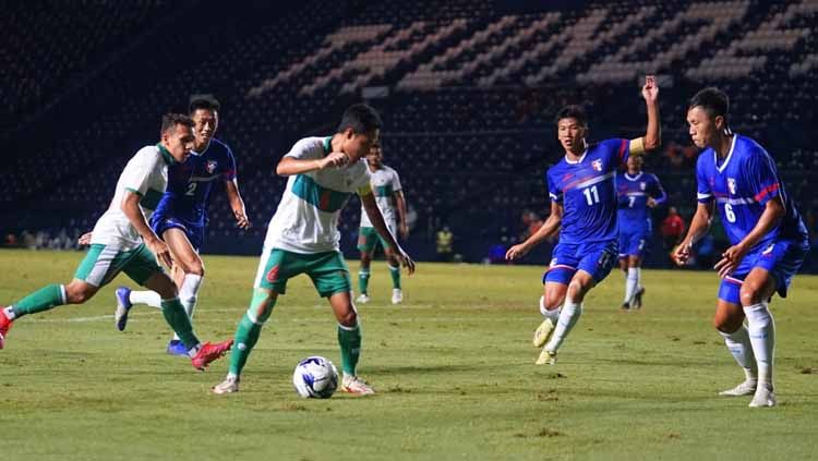 Pertandingan kualifikasi Piala Asia U-23 antara Taiwan vs Indonesia Copyright: © Bandung Saputra/PSSI