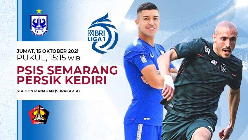 PSIS Semarang mengawali seri kedua Liga 1 2021/2022 dengan menjamu Persik Kediri pada pekan ketujuh di Stadion Manahan, Kota Solo, Jumat (15/10/21). Copyright: © Grafis:Yanto/Indosport.com