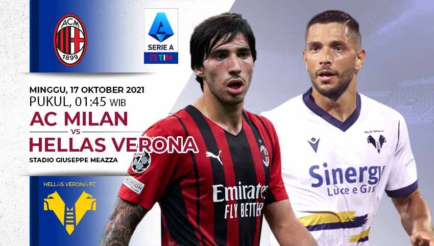 AC Milan akan menjamu Hellas Verona pada pekan ke-8 Liga Italia 2021/2022 di Stadion San Siro, Minggu (17/10/21) dini hari WIB. Copyright: © INDOSPORT