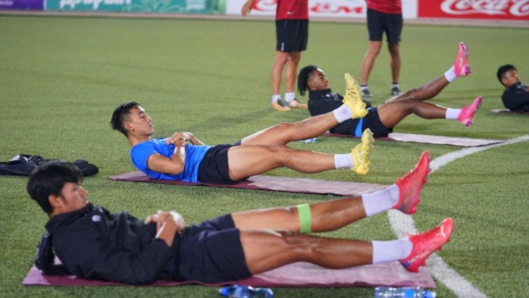 Pelatih Timnas Indonesia, Shin Tae-yong terus menggeber persiapan Timnas Indonesia U-23 untuk tampil di Kualifikasi Piala Asia U-23.  Copyright: © PSSI