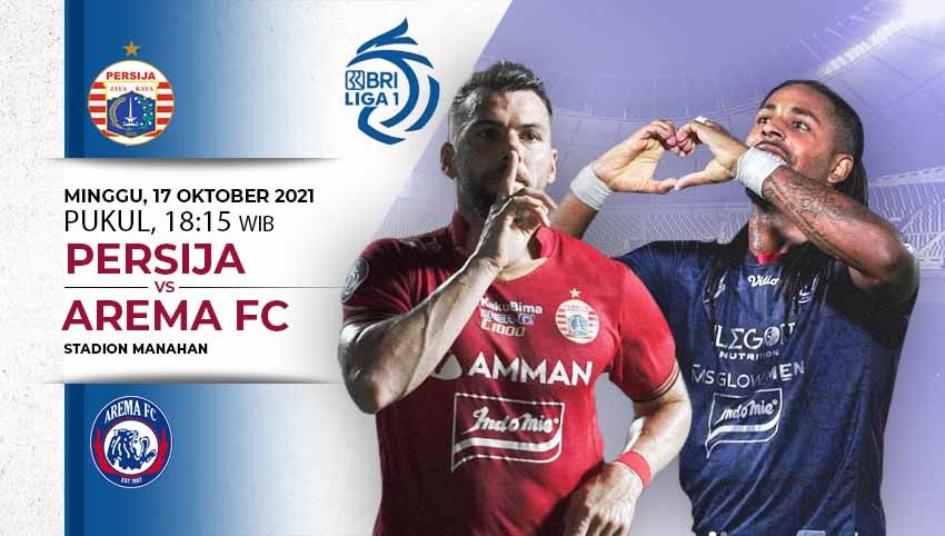 Persija akan berhadapan dengan Arema FC pada pekan ketujuh Liga 1 2021-2022 di Stadion Manahan Solo, Minggu (17/10/21). Copyright: © INDOSPORT