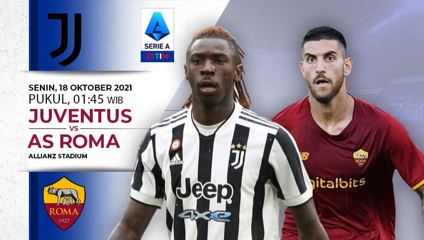 Berikut link live streaming pertandingan pekan kedelapan Liga Italia 2021-2022 antara Juventus vs AS Roma yang berlangsung pada Senin (18/10/21) pukul 01.45 WIB Copyright: © INDOSPORT