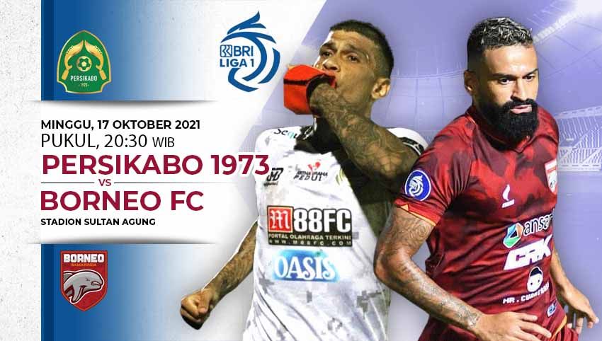 Persikabo 1973 akan menghadapi Borneo FC pada pertandingan ke-7 BRI Liga 1 2021-2022 di Stadion Sultan Agung, Minggu (17/10/21) pukul 20.30 WIB. Copyright: © INDOSPORT