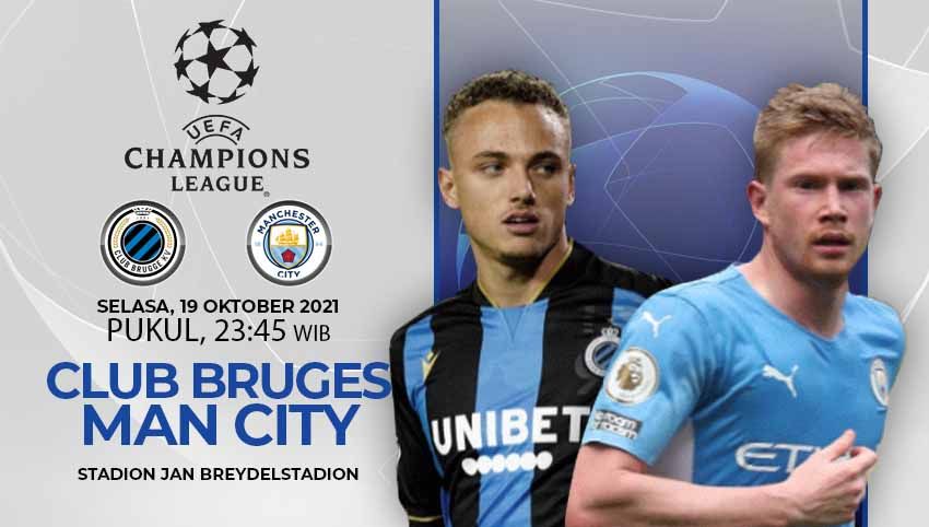 Club Brugge akan menjamu Manchester City dalam matchday ketiga Grup A Liga Champions di mana Anda bisa menyaksikan pertandingan tersebut melalui live streaming. Copyright: © INDOSPORT