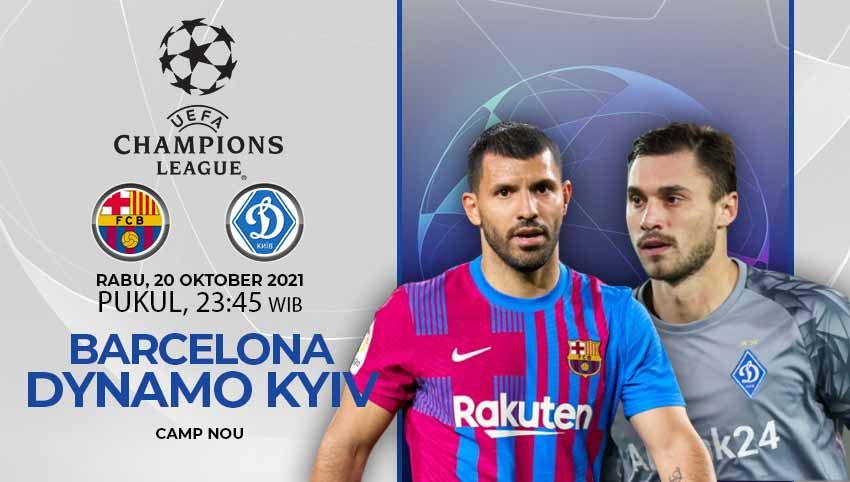 Berikut ini link live streaming pertandingan Liga Champions antara Barcelona vs Dynamo Kyiv pada hari Kamis (21/10/21) dini hari WIB. Copyright: © INDOSPORT