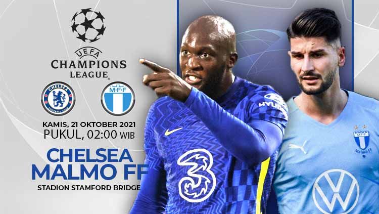Berikut link live streaming matchday ketiga Grup H Liga Champions 2021-2022 antara Chelsea vs Malmo FF pada Kamis (21/10/21) pukul 02:00 WIB. Copyright: © INDOSPORT