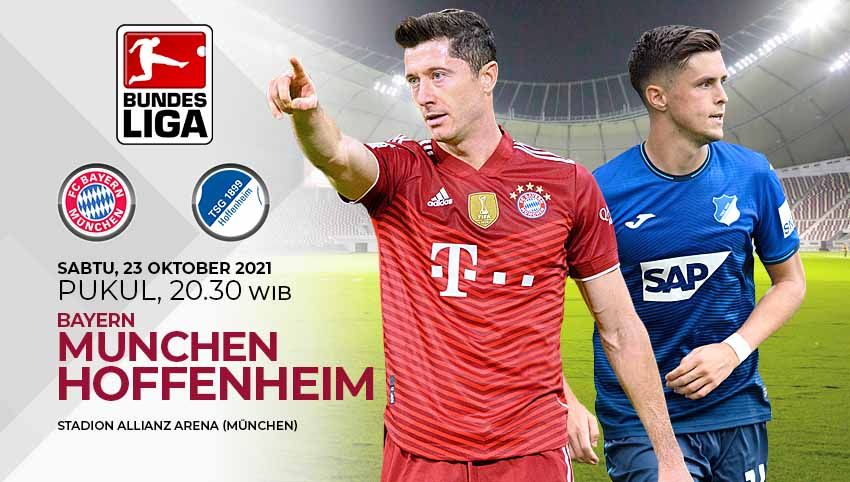 Bayern Munchen akan menjamu Hoffenheim pada pekan ke-9 Bundesliga Jerman 2021/22 di Allianz Arena, Sabtu (23/10/21) pukul 20.30 WIB. Copyright: © Grafis:Yanto/Indosport.com
